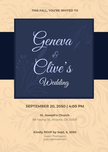 Free Elegant Fall Wedding Invitation Template to Edit Online