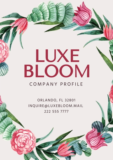 Free Editable Company Profile Template to Edit Online