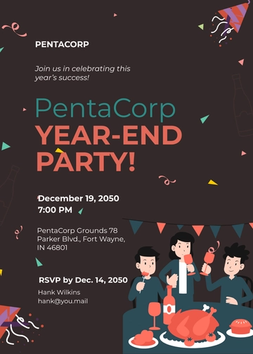 Free Colorful Company Invitation Template to Edit Online