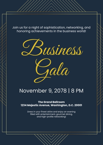Free Elegant Business Event Invitation Template to Edit Online