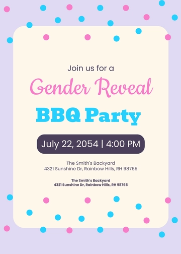 Free Gender Reveal BBQ Invitation Template to Edit Online