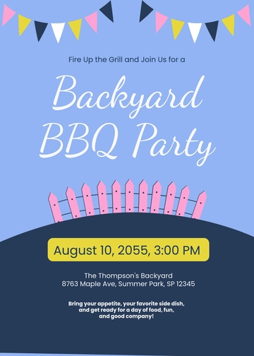 Free Backyard BBQ Invitation Template to Edit Online