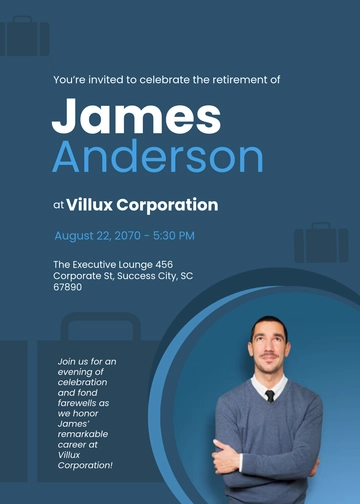 Free Retirement Company Invitation Template to Edit Online