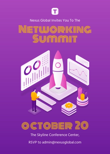 Free Company Networking Event Invitation Template to Edit Online