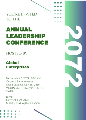 Free Company Invitation with RSVP Template to Edit Online