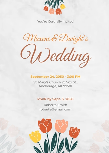 Free Colorful DIY Fall Wedding Invitation Template to Edit Online