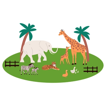 Free Animal Zoo Clipart to Edit Online