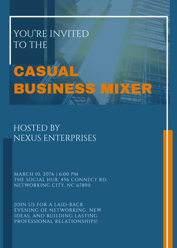 Free Casual Business Company Invitation Template to Edit Online