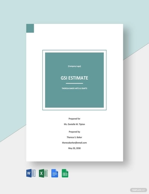 Sample Freelancer Estimate Template
