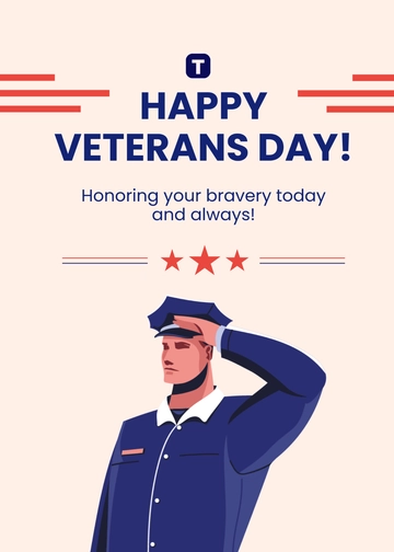 Free Happy Veterans Wishes Template to Edit Online