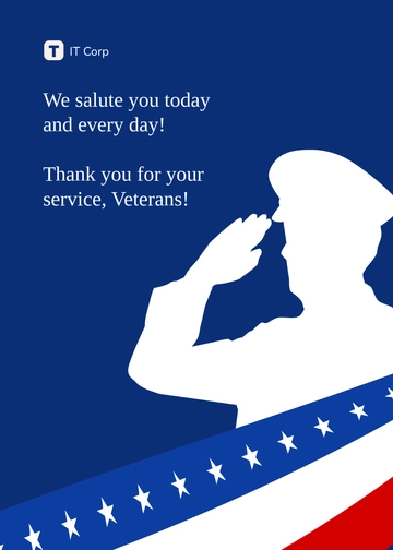Free Veterans Wishes Design Template to Edit Online