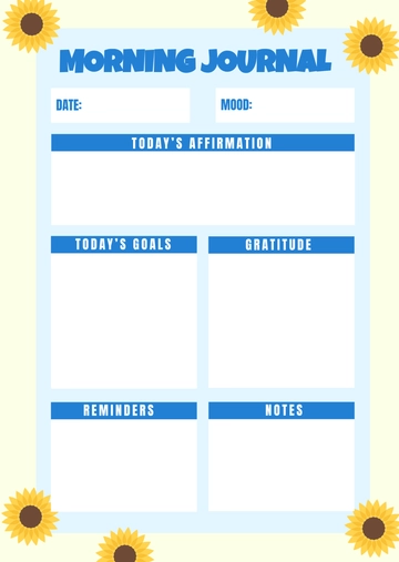 Free Good Morning Journal Template to Edit Online