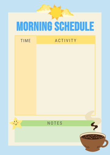 Free Good Morning Schedule Template to Edit Online
