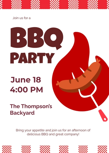Free BBQ Invitation Design Template to Edit Online
