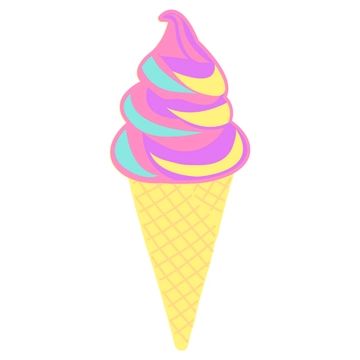 Free Colorful Ice Cream Cone Clipart to Edit Online