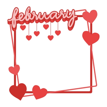 Free February Border Clipart to Edit Online