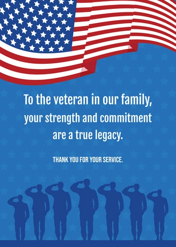 Free Veterans Day Wishes for Family Template to Edit Online
