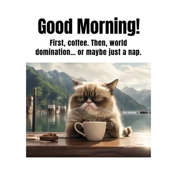 Free Good Morning Meme Template to Edit Online