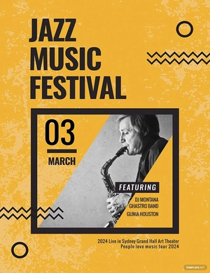 Jazz Music Concert Poster Template