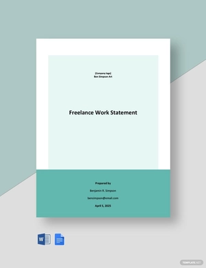 Freelance Work Statement Template
