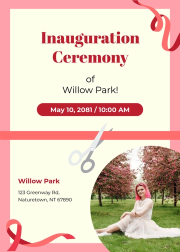 Free Inauguration Ceremony Invitation Template to Edit Online