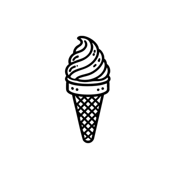 Free Ice Cream Cone Outline Clipart to Edit Online