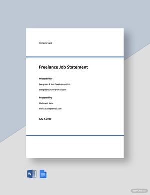 Freelance Job Statement Template