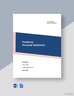 Freelance Personal Statement Template