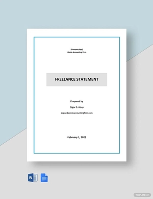 Freelance Income Statement Template