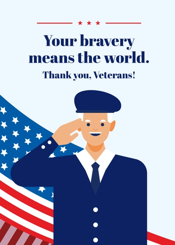 Free Printable Veterans Wishes Template to Edit Online