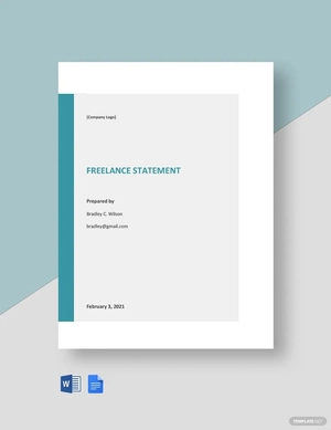 Basic Freelance Statement Template