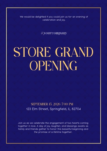 Free Business Grand Opening Invitation Template to Edit Online
