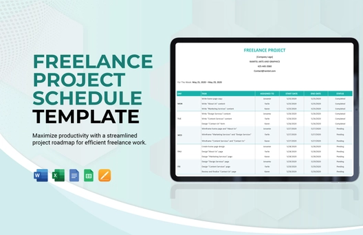 Freelance Project Schedule Template