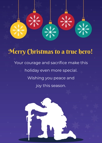 Free Christmas Wishes for Veterans Template to Edit Online