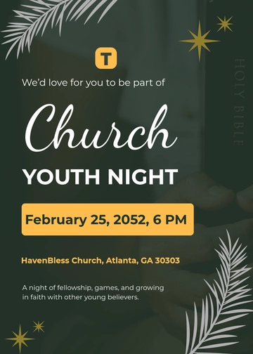 Free Church Invitation Design Template to Edit Online