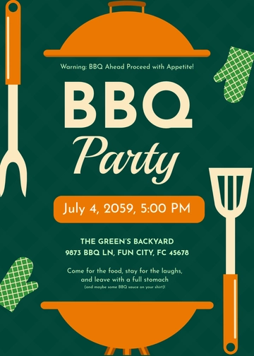 Free Funny BBQ Invitation Template to Edit Online