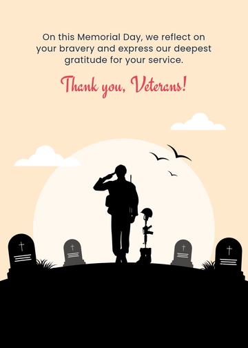 Free Memorial Day Wishes to Veterans Template to Edit Online