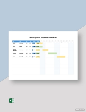 Development Process Gantt Chart Template