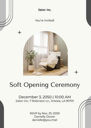 Free Minimalist Ceremony Invitation Template to Edit Online
