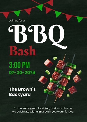 Free Custom BBQ Invitation Template to Edit Online