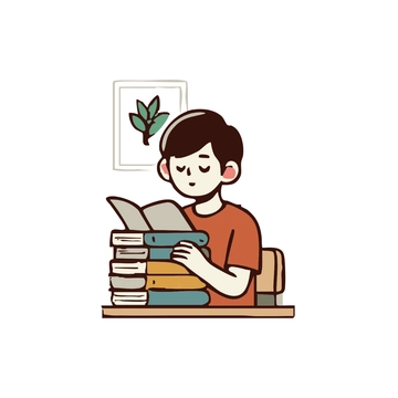 Free Studying Student Clipart to Edit Online