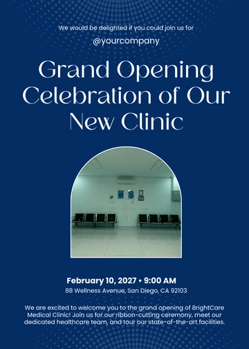 Free Clinic Grand Opening Invitation Template to Edit Online