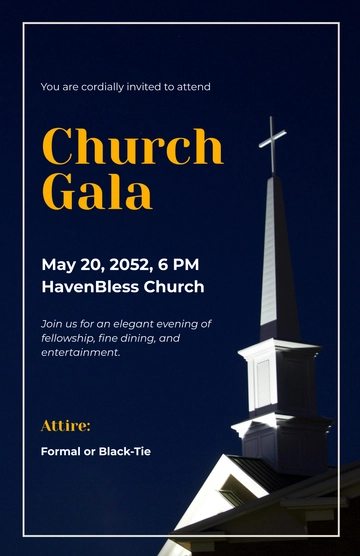 Free Church Invitation Poster Template to Edit Online