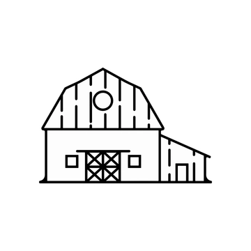 Free Barn Outline Clipart to Edit Online