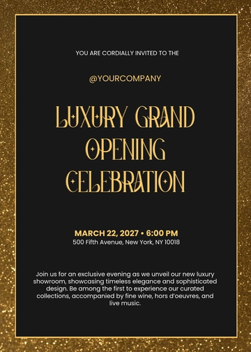 Free Luxury Grand Opening Invitation Template to Edit Online