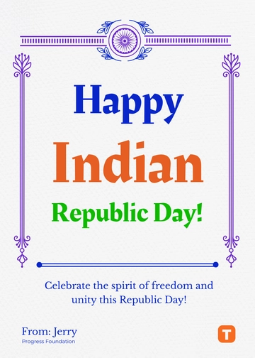 Free Happy Indian Republic Day Template to Edit Online Free Happy Indian Republic Day Template to Edit Online