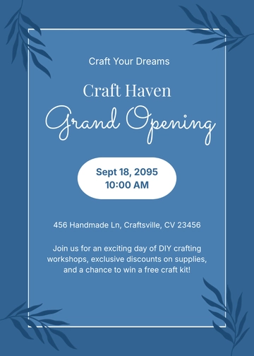 Free DIY Grand Opening Invitation Template to Edit Online