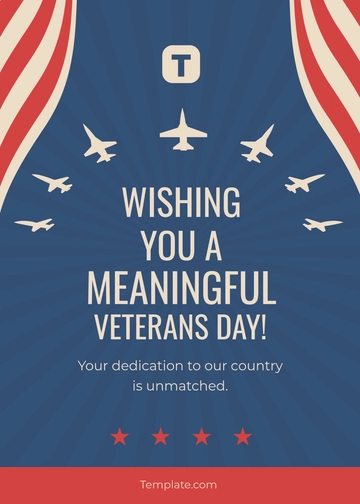 Free Retro Veterans Wishes Template to Edit Online