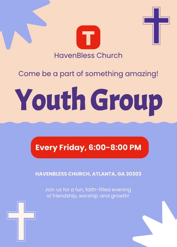 Free Youth Church Invitation Template to Edit Online