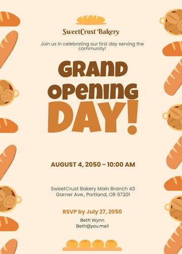Free Small Business Grand Opening Invitation Template to Edit Online